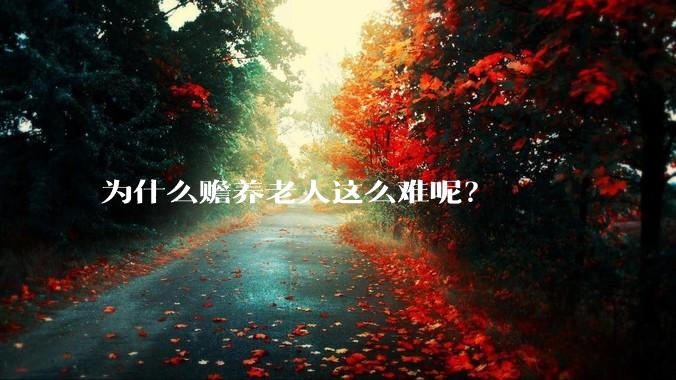 为什么赡养老人这么难呢？